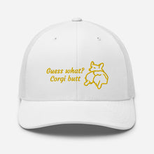 Load image into Gallery viewer, Guess What Corgi Butt Vented Trucker Embroidered Baseball Hat