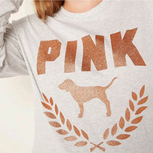 Load image into Gallery viewer, Victoria's Secret PINK Rose Gold Bling Tee

