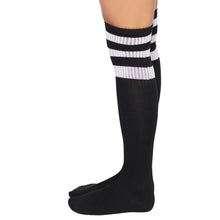 Load image into Gallery viewer, Black &amp; White Over the Knee High Sock Stockings
