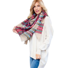 Load image into Gallery viewer, Plaid Multi Colour Scarf
